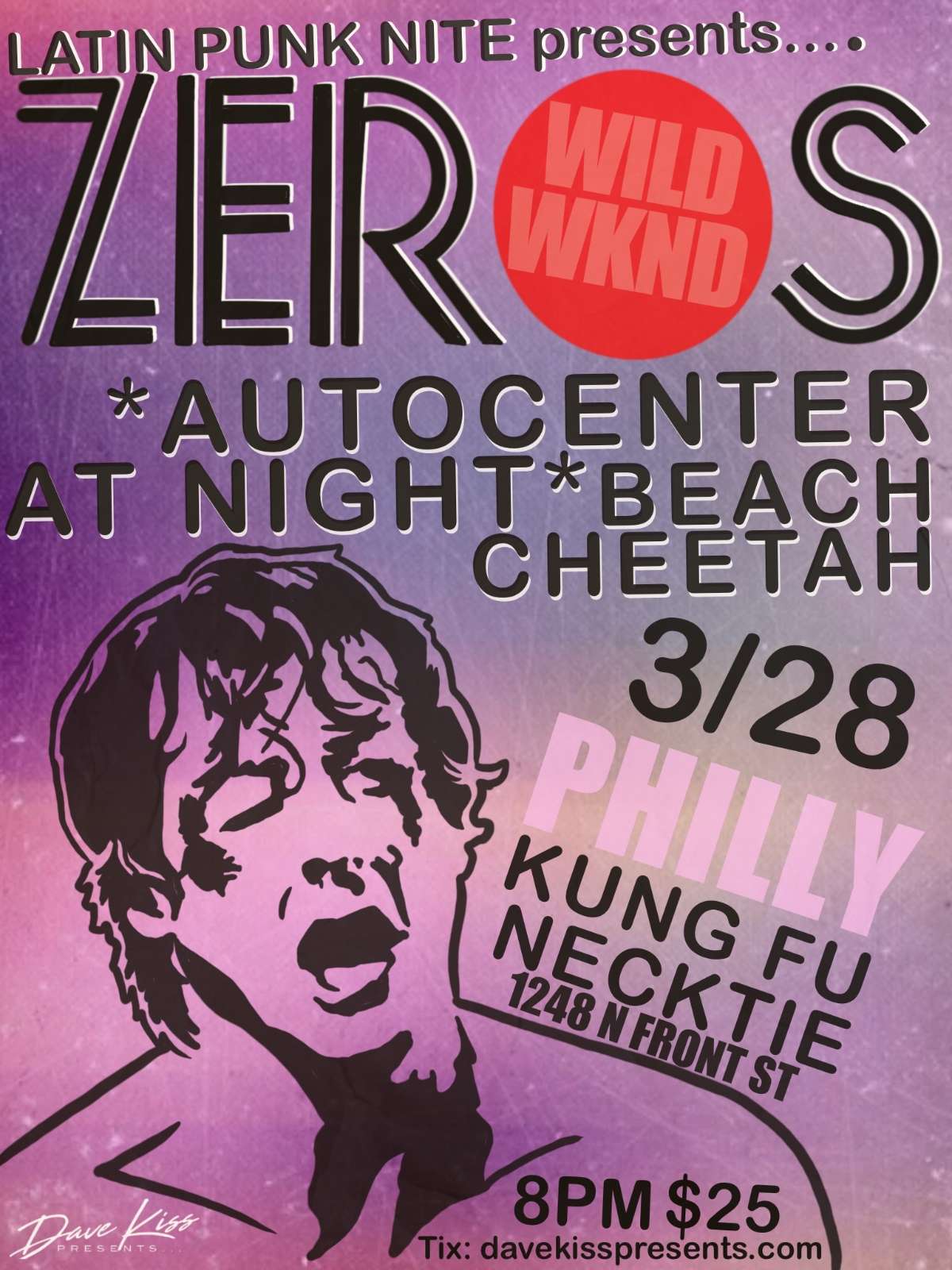 THE ZEROS ~ AUTOCENTER ~ AT NIGHT ~ BEACH CHEETAH