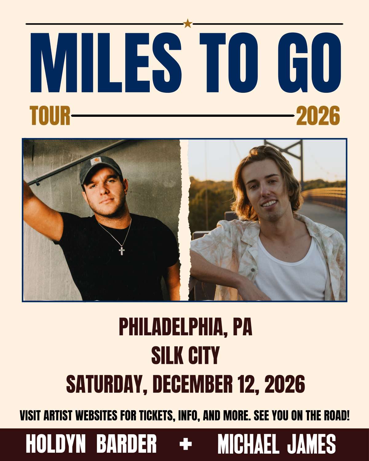 Miles To Go Tour with Holdyn Barder & Michael James